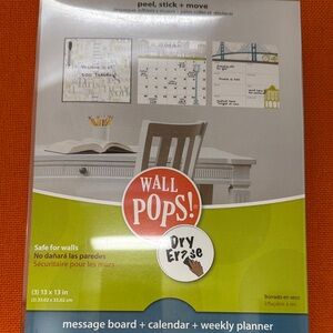 Wall Pops Dry Erase Message Board and Planner